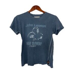 Trunk LTD Vintage John Lennon War Is Over Navy  TShirt Size 1 Small Cotton